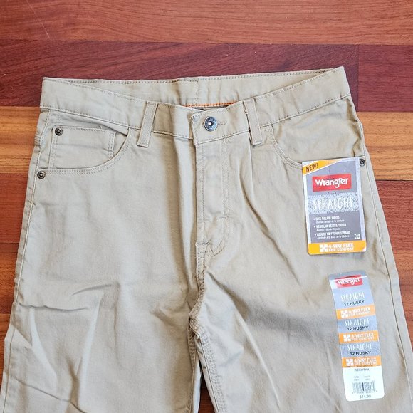 NWT Wrangler Straight 4-Way Flex Chino Pants Size 12 Husky - Picture 7 of 16